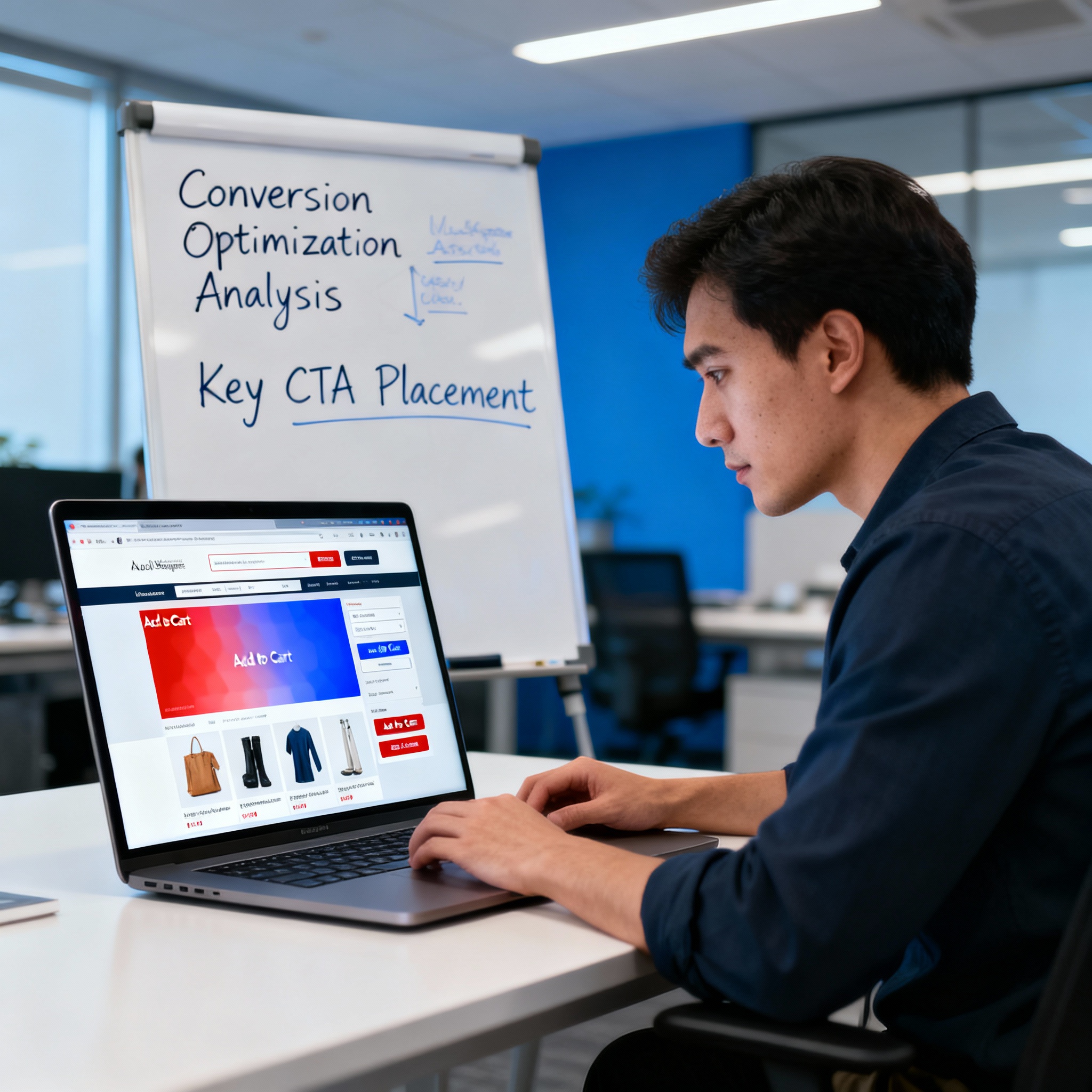 Landing page CRO and A/B testing in progress
