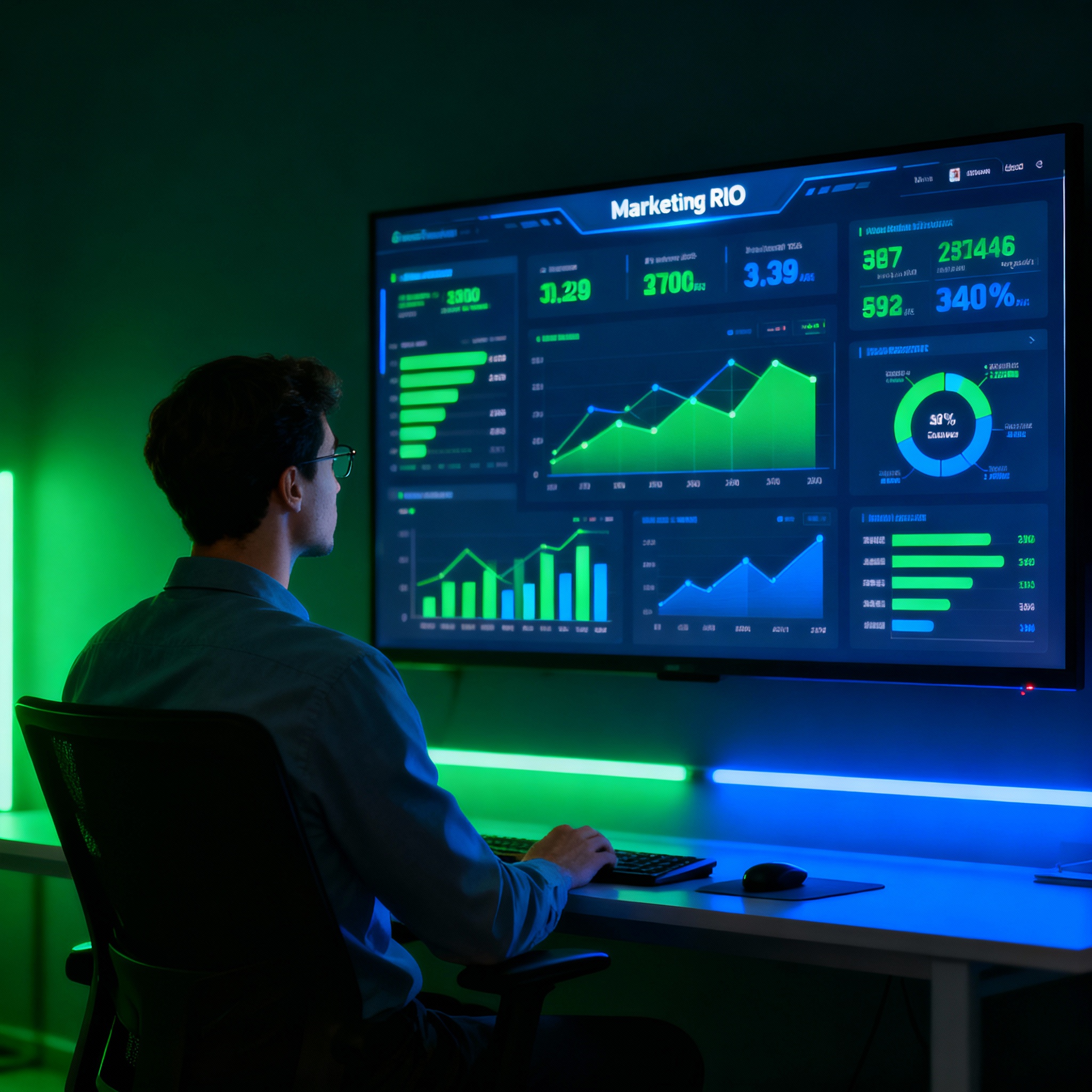 Live analytics dashboard for marketing performance