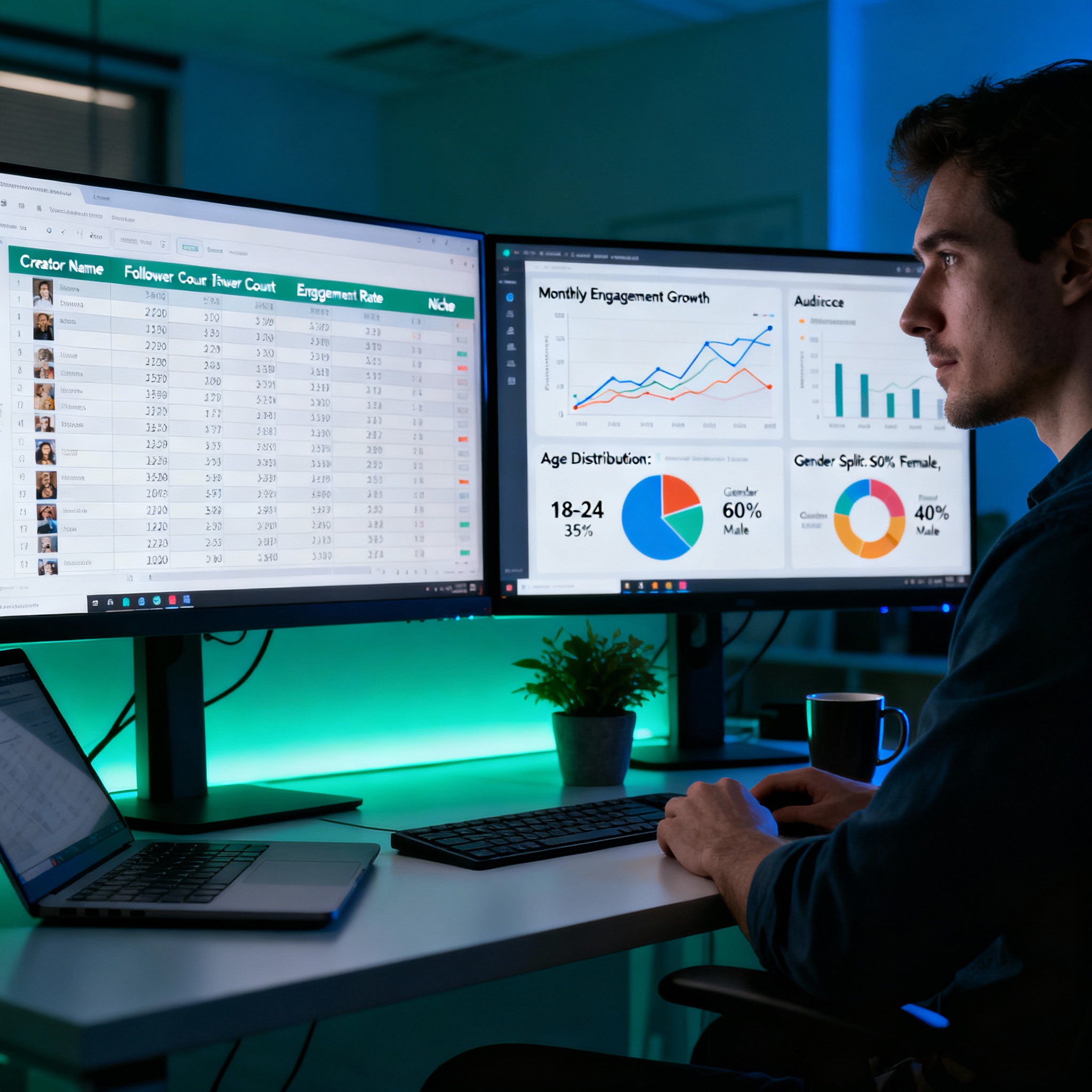 Outreach and creator shortlisting dashboard