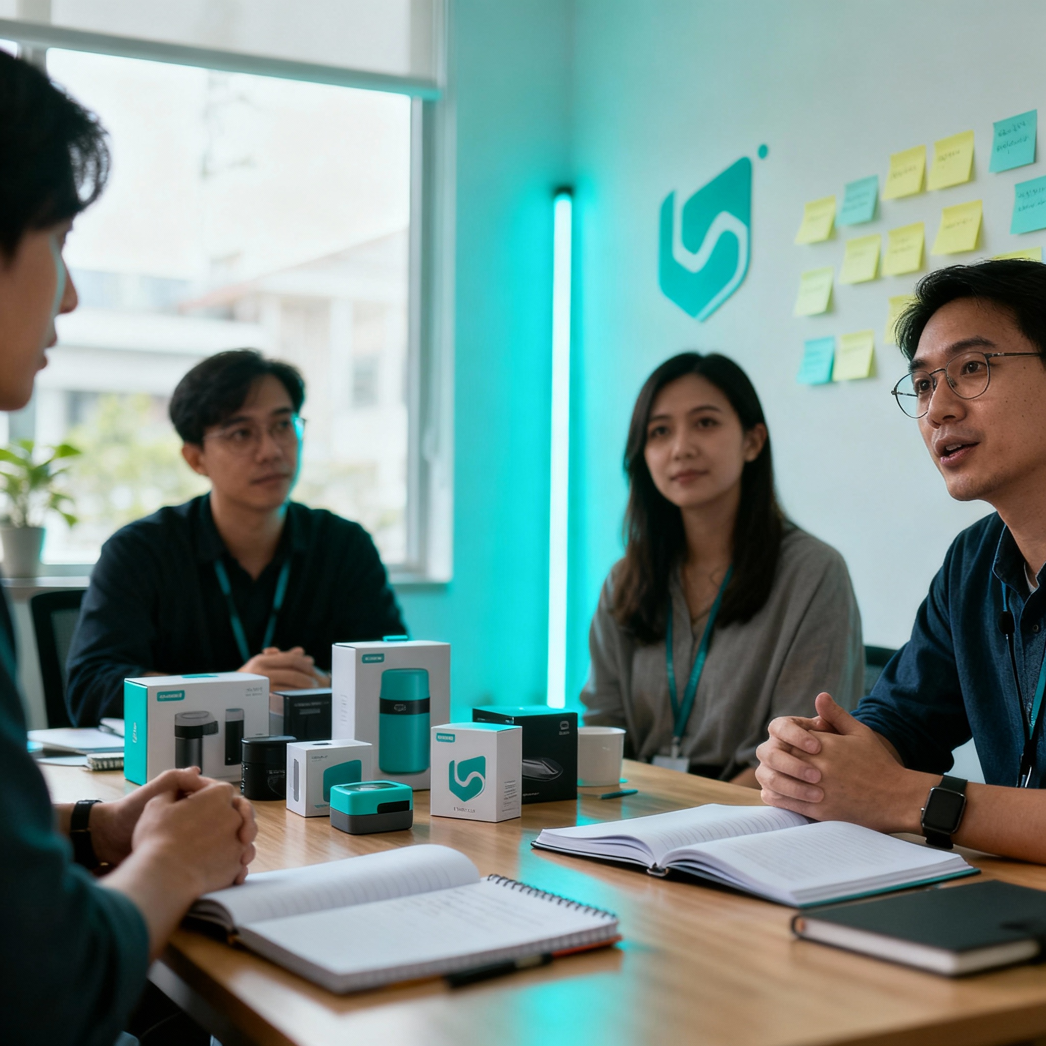 Customer interviews and survey insights on whiteboard