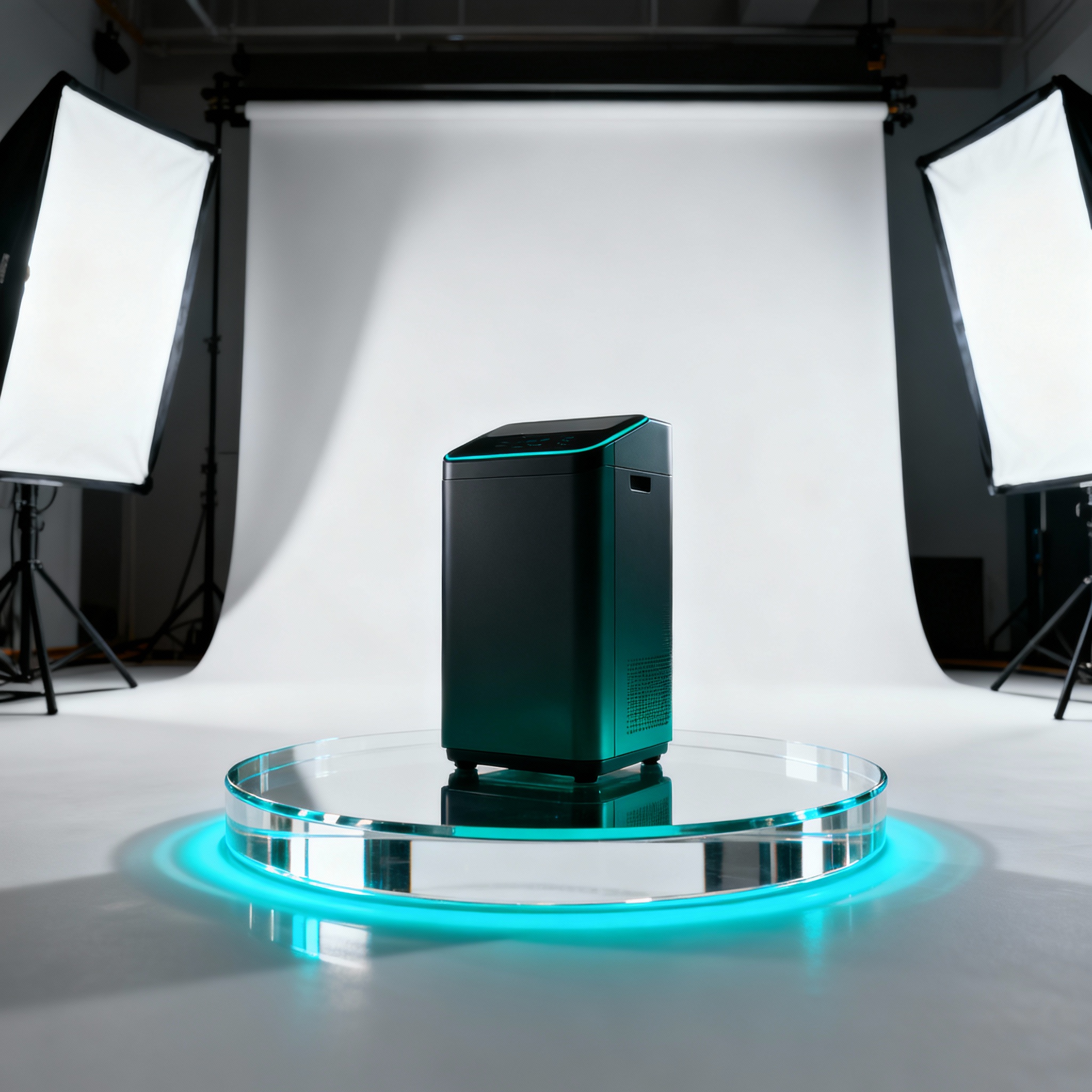 Studio product photography with controlled lighting